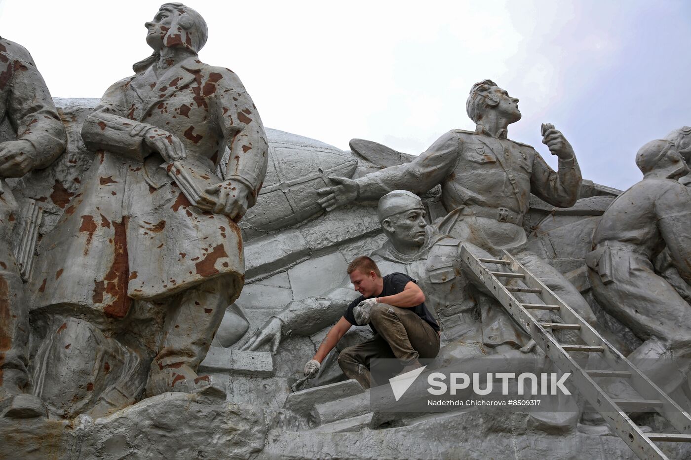 Russia WWII Donbass Liberation Anniversary Preparations