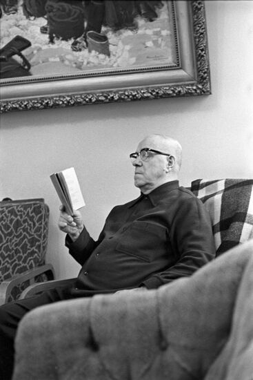 Marshal Zhukov resting at his dacha