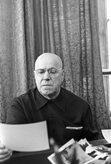 Marshal Georgy Zhukov in his country house office