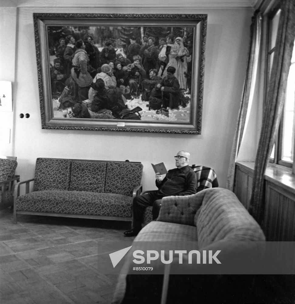 Marshal Zhukov resting at his dacha
