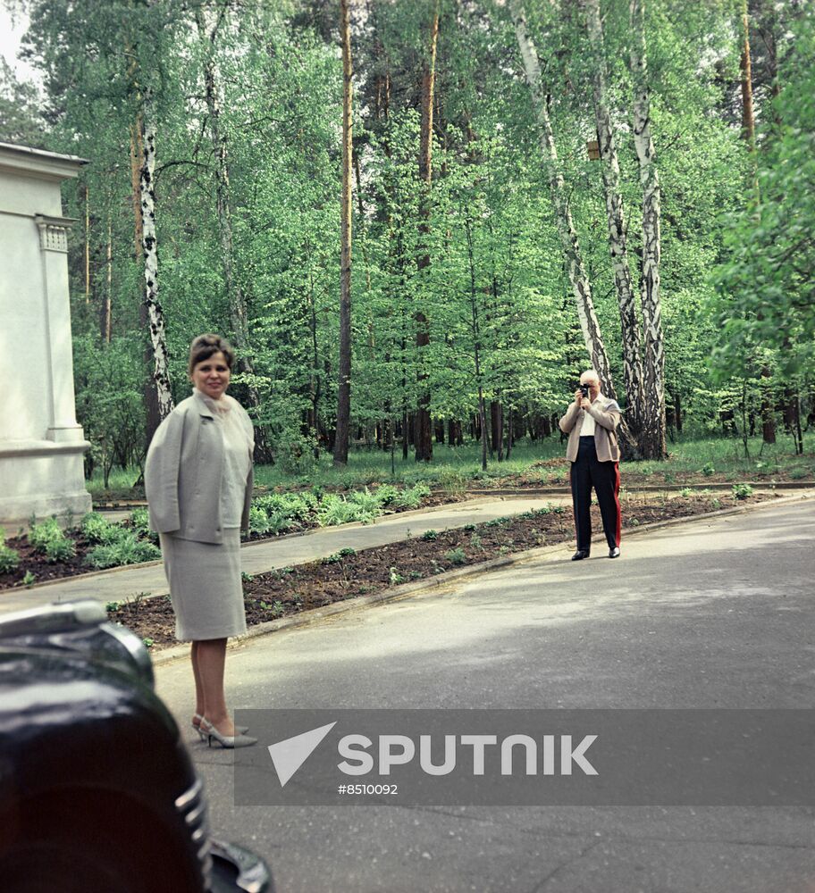 Marshal Georgy Zhukov at state country house in Sosnovka