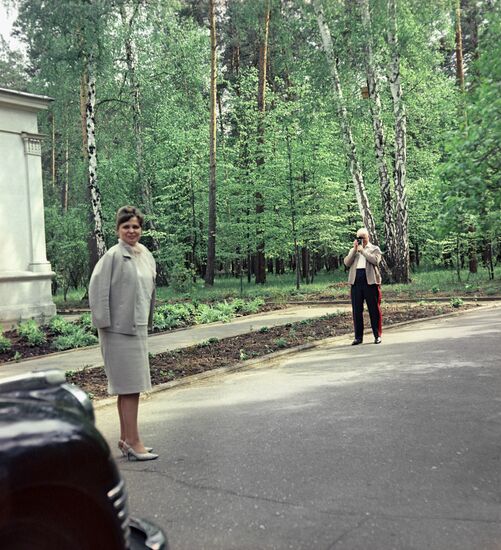 Marshal Georgy Zhukov at state country house in Sosnovka