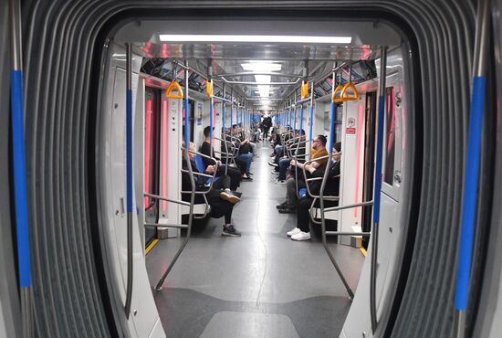 Russia Moscow Day Train Parade