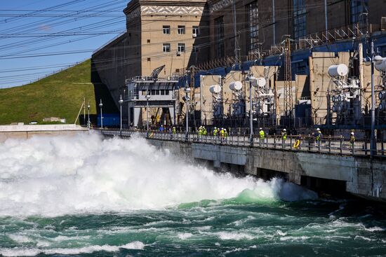 Russia Hydroelectric Station Water Discharge