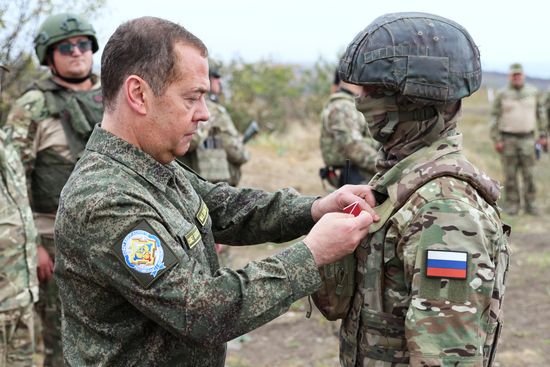 Russia Medvedev Contract Servicemen Training Range