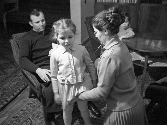 Yuri Gagarin and family