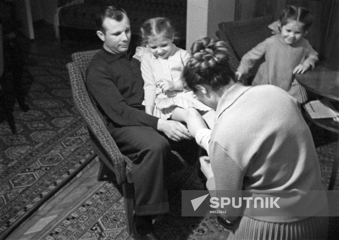 Yuri Gagarin and family