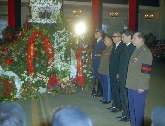 Funeral service for Yuri Gagarin and Vladimir Seryogin