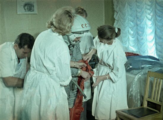 Valentina Tereshkova prepares for space mission