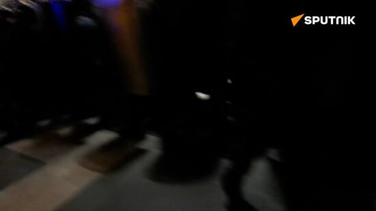 Clashes between protesters and police near the Armenian government building