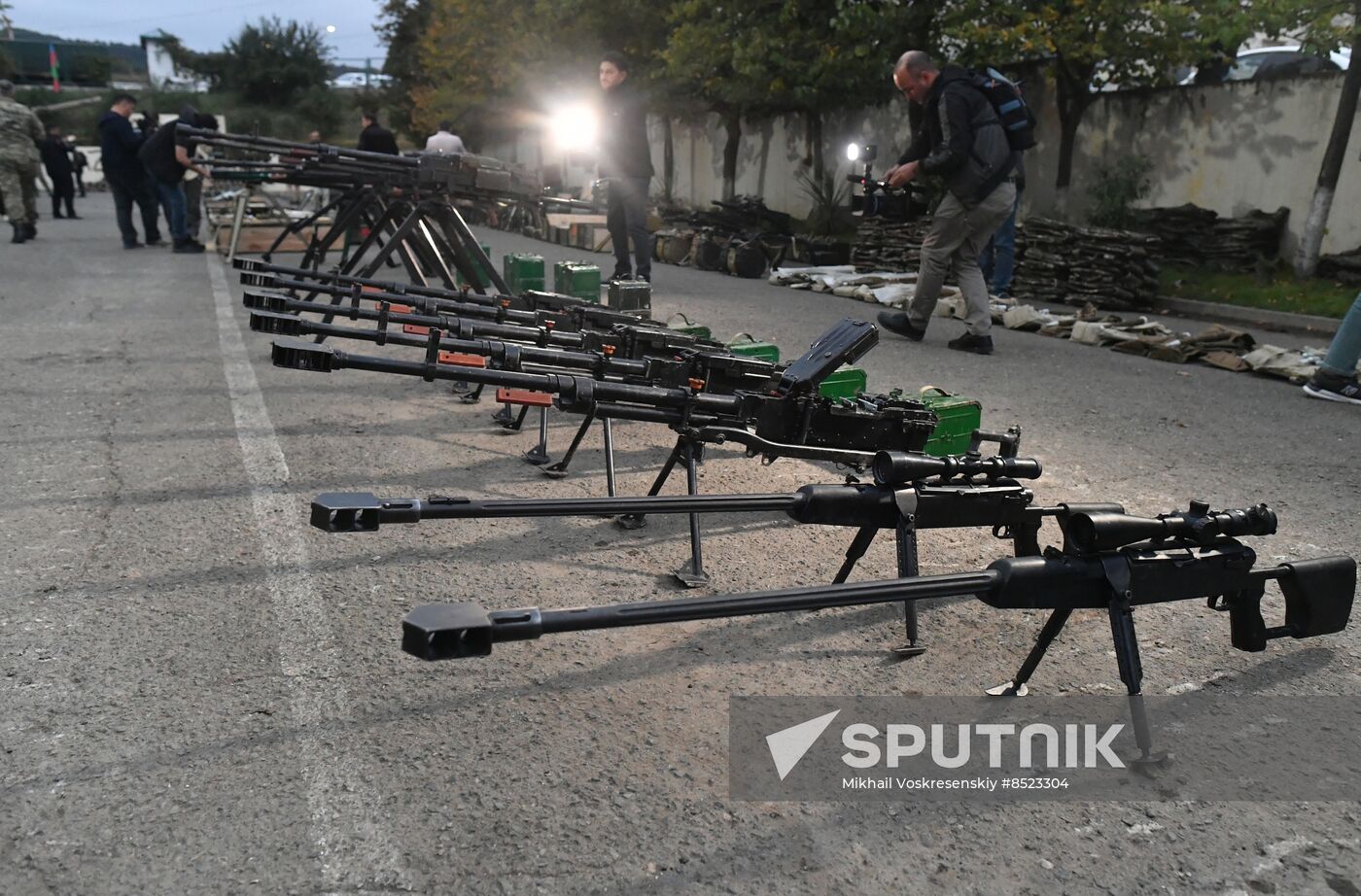 Azerbaijan Armenia Tensions Seized Weapons