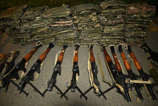 Azerbaijan Armenia Tensions Seized Weapons
