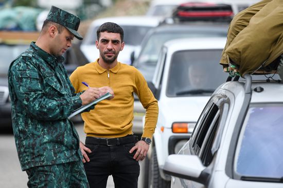 Azerbaijan Armenia Tensions Checkpoint
