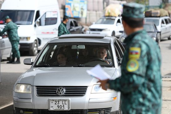 Azerbaijan Armenia Tensions Checkpoint