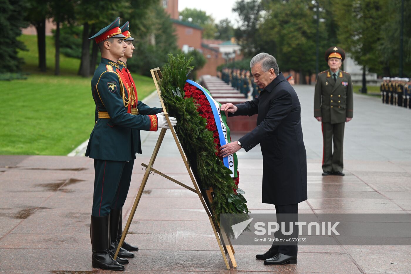 Russia Uzbekistan Wreath Laying