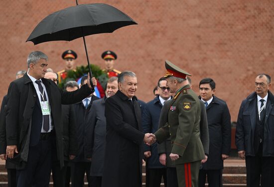 Russia Uzbekistan Wreath Laying