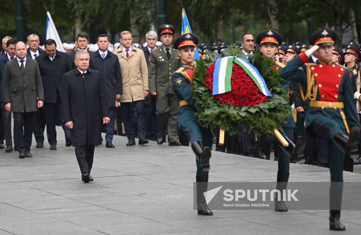 Russia Uzbekistan Wreath Laying