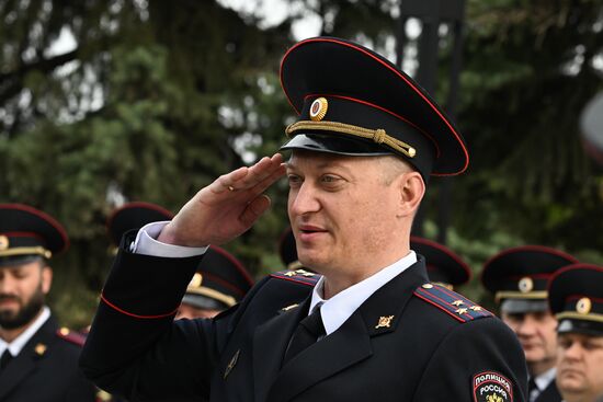 Russia LPR Policemen Oath Taking