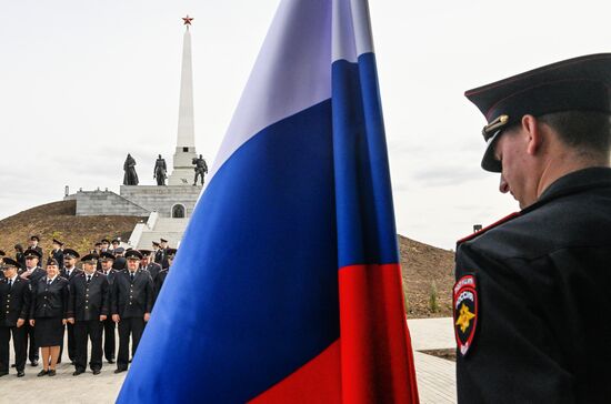 Russia LPR Policemen Oath Taking