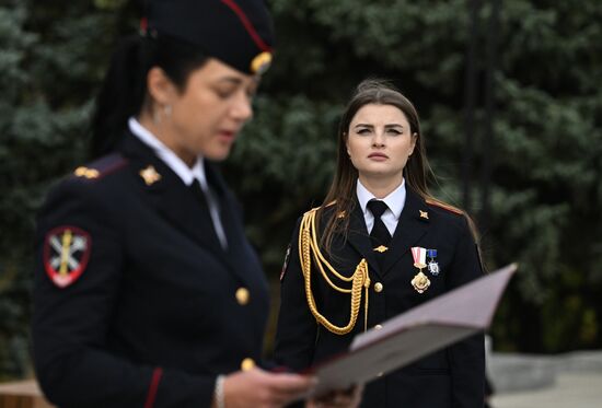 Russia LPR Policemen Oath Taking