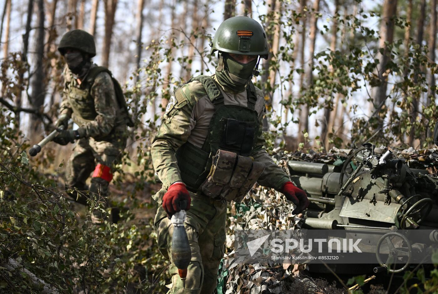 Russia Ukraine Military Operation Mortar Unit