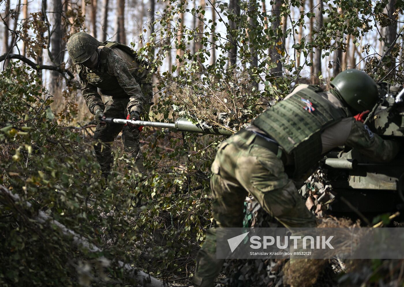 Russia Ukraine Military Operation Mortar Unit