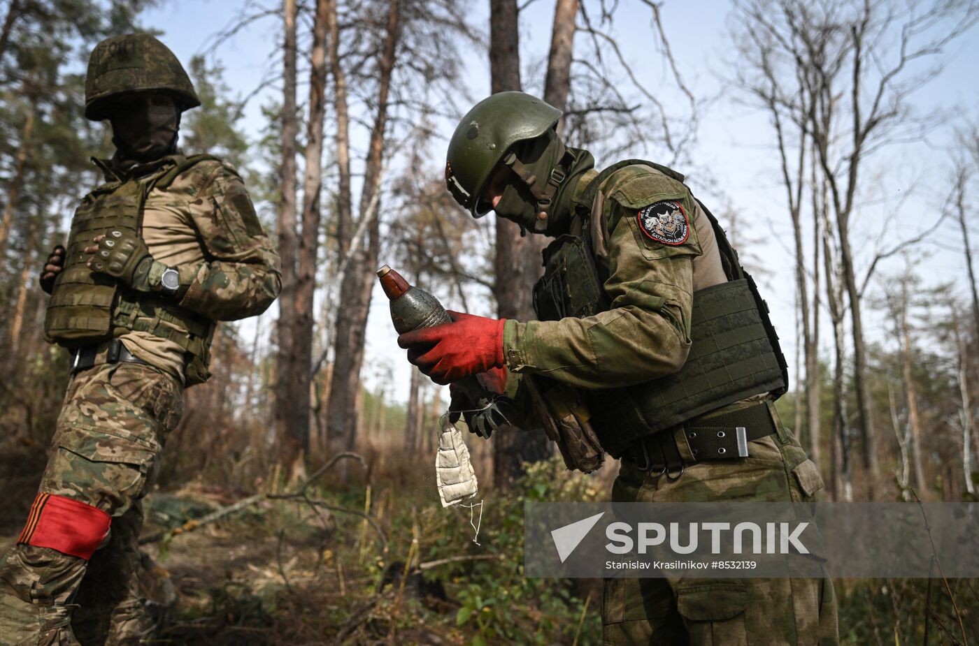 Russia Ukraine Military Operation Mortar Unit