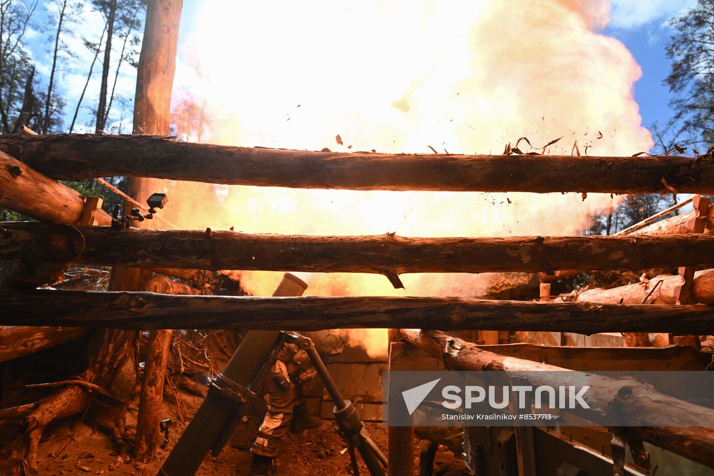 Russia Ukraine Military Operation Mortar Unit