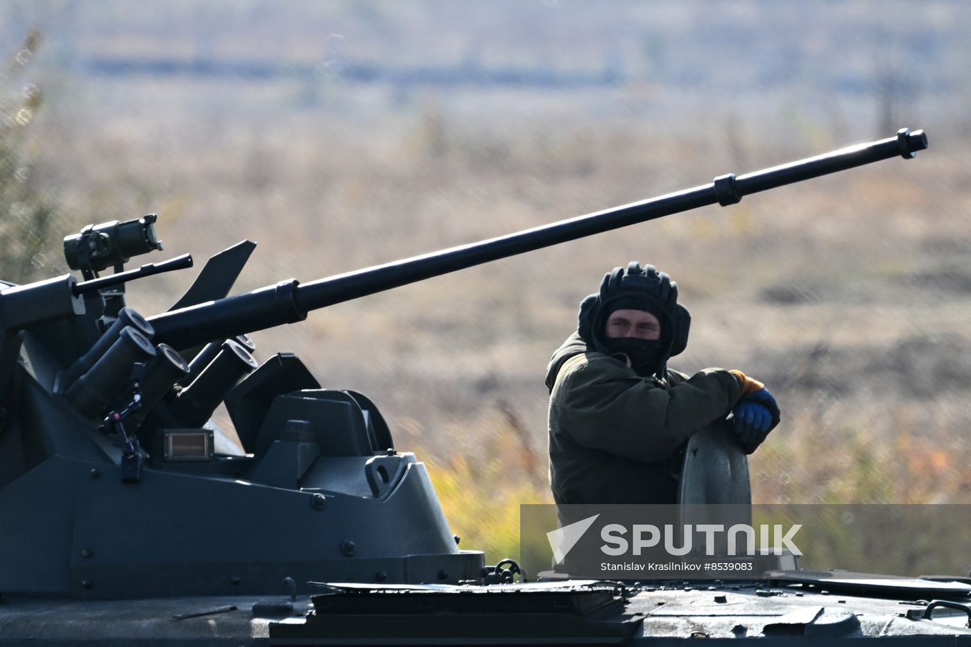 Russia Ukraine Military Operation APC Crews Training