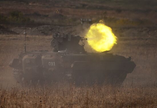 Russia Ukraine Military Operation APC Crews Training
