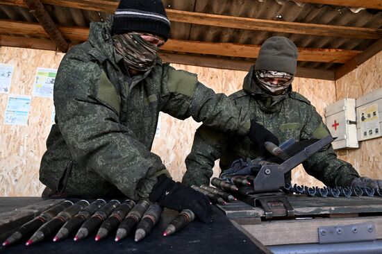 Russia Ukraine Military Operation APC Crews Training