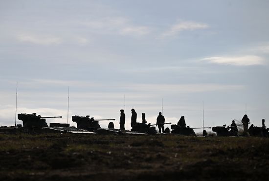 Russia Ukraine Military Operation APC Crews Training