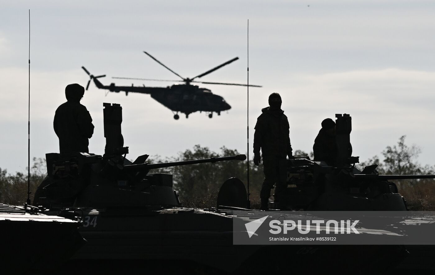 Russia Ukraine Military Operation APC Crews Training