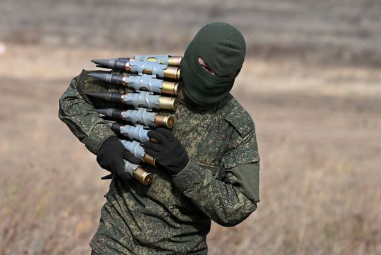 Russia Ukraine Military Operation APC Crews Training