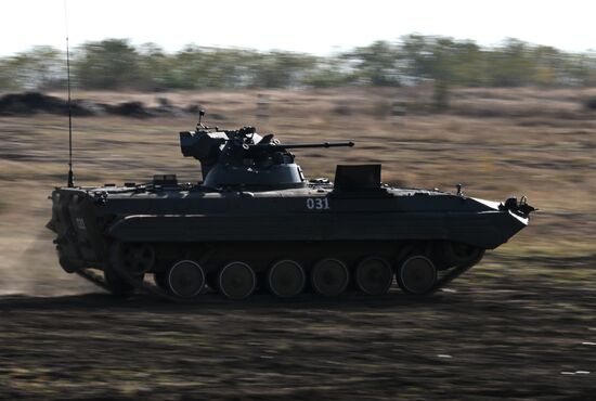 Russia Ukraine Military Operation APC Crews Training