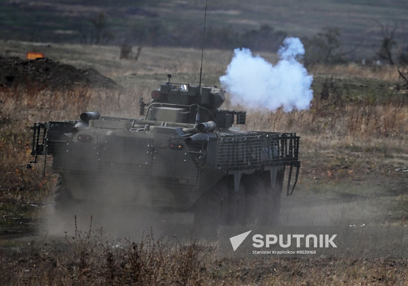 Russia Ukraine Military Operation APC Crews Training