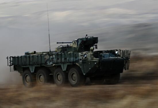 Russia Ukraine Military Operation APC Crews Training