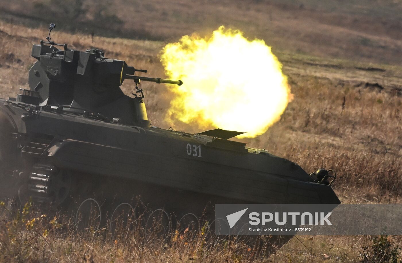 Russia Ukraine Military Operation APC Crews Training