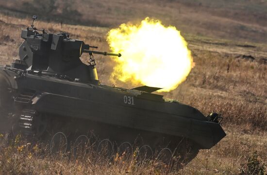 Russia Ukraine Military Operation APC Crews Training