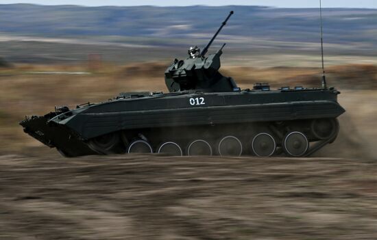 Russia Ukraine Military Operation APC Crews Training