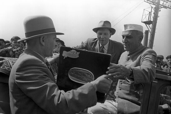 Jawaharlal Nehru visits Soviet Union