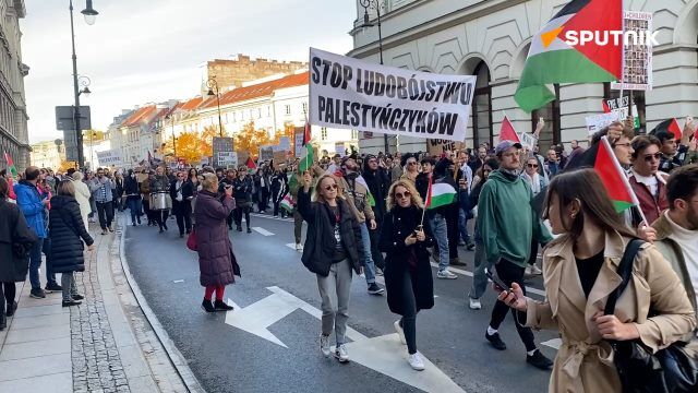 Pro-Palestinian rallies taking place in Madrid and Warsaw