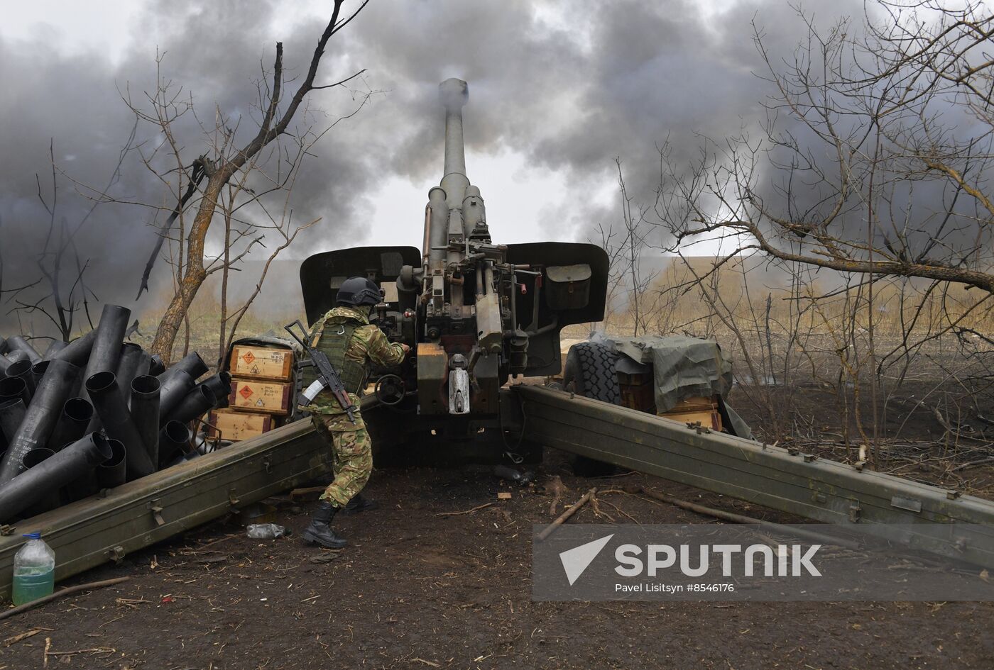 Russia Ukraine Military Operation Artillery Unit