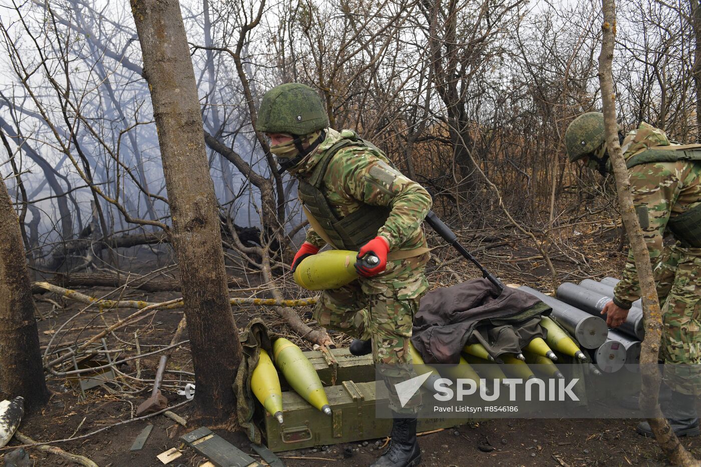 Russia Ukraine Military Operation Artillery Unit