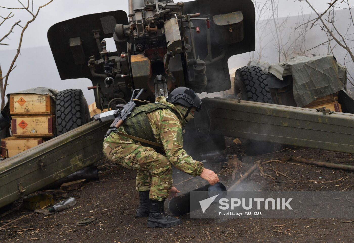 Russia Ukraine Military Operation Artillery Unit