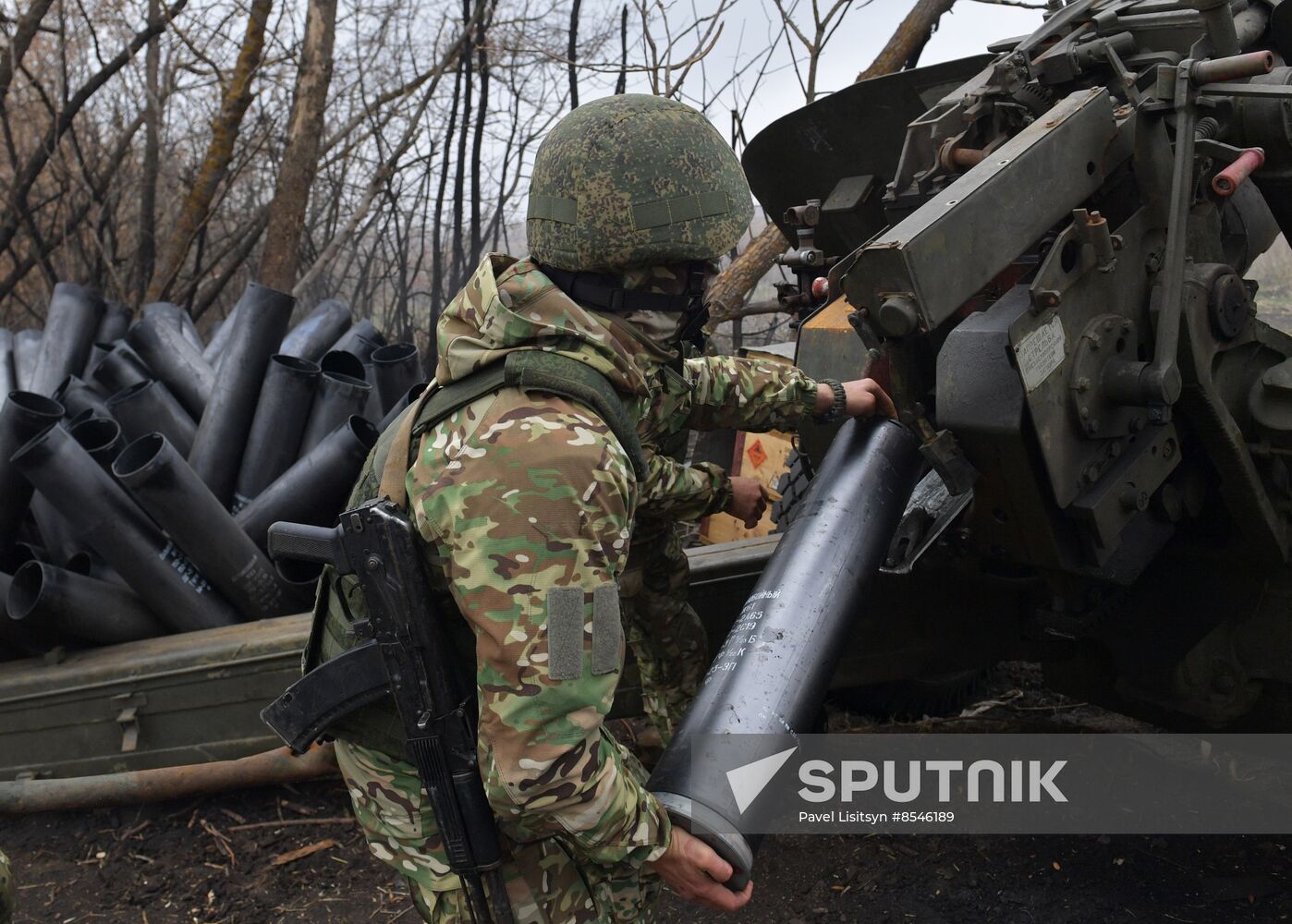 Russia Ukraine Military Operation Artillery Unit