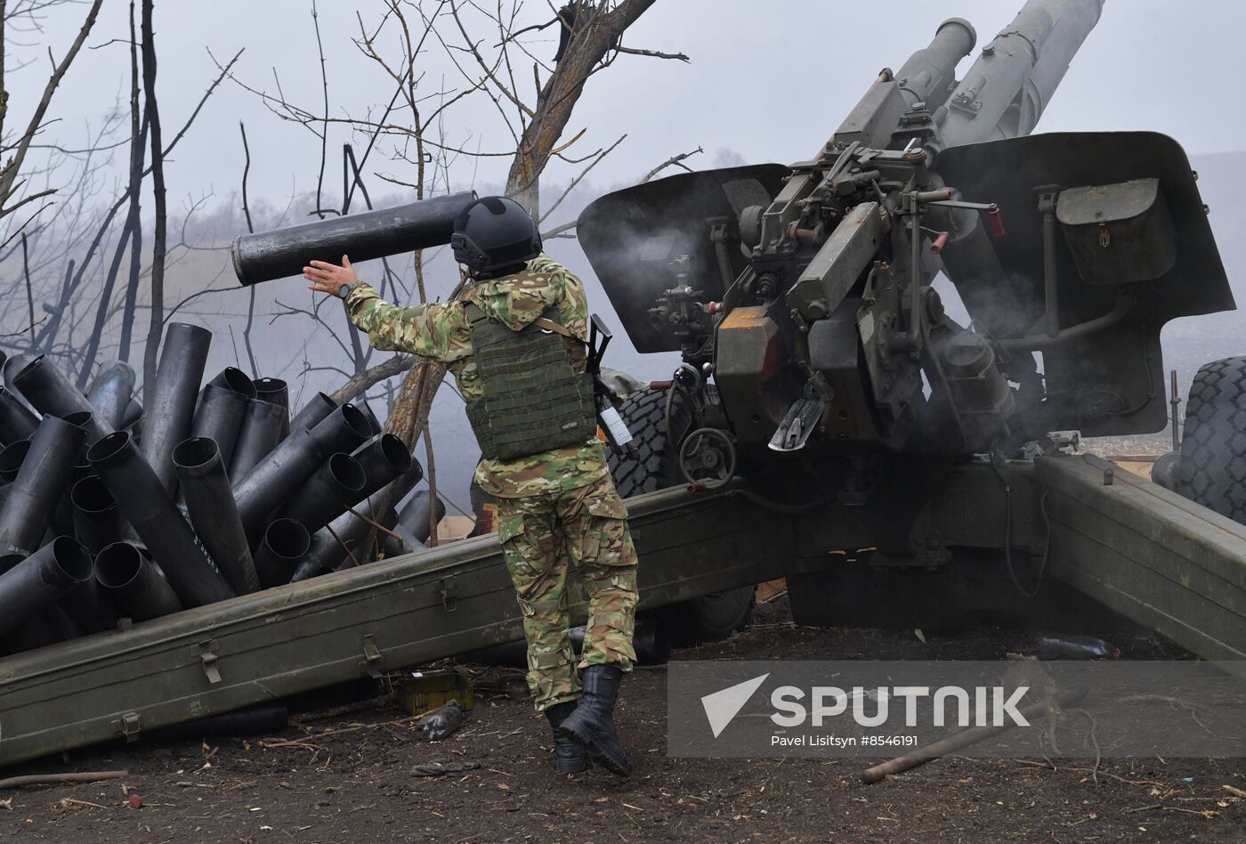 Russia Ukraine Military Operation Artillery Unit