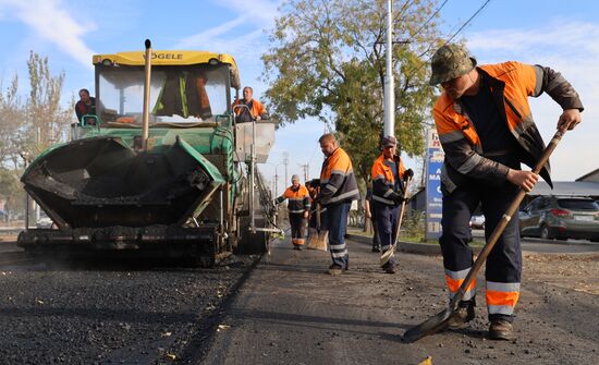Russia DPR Road Repair