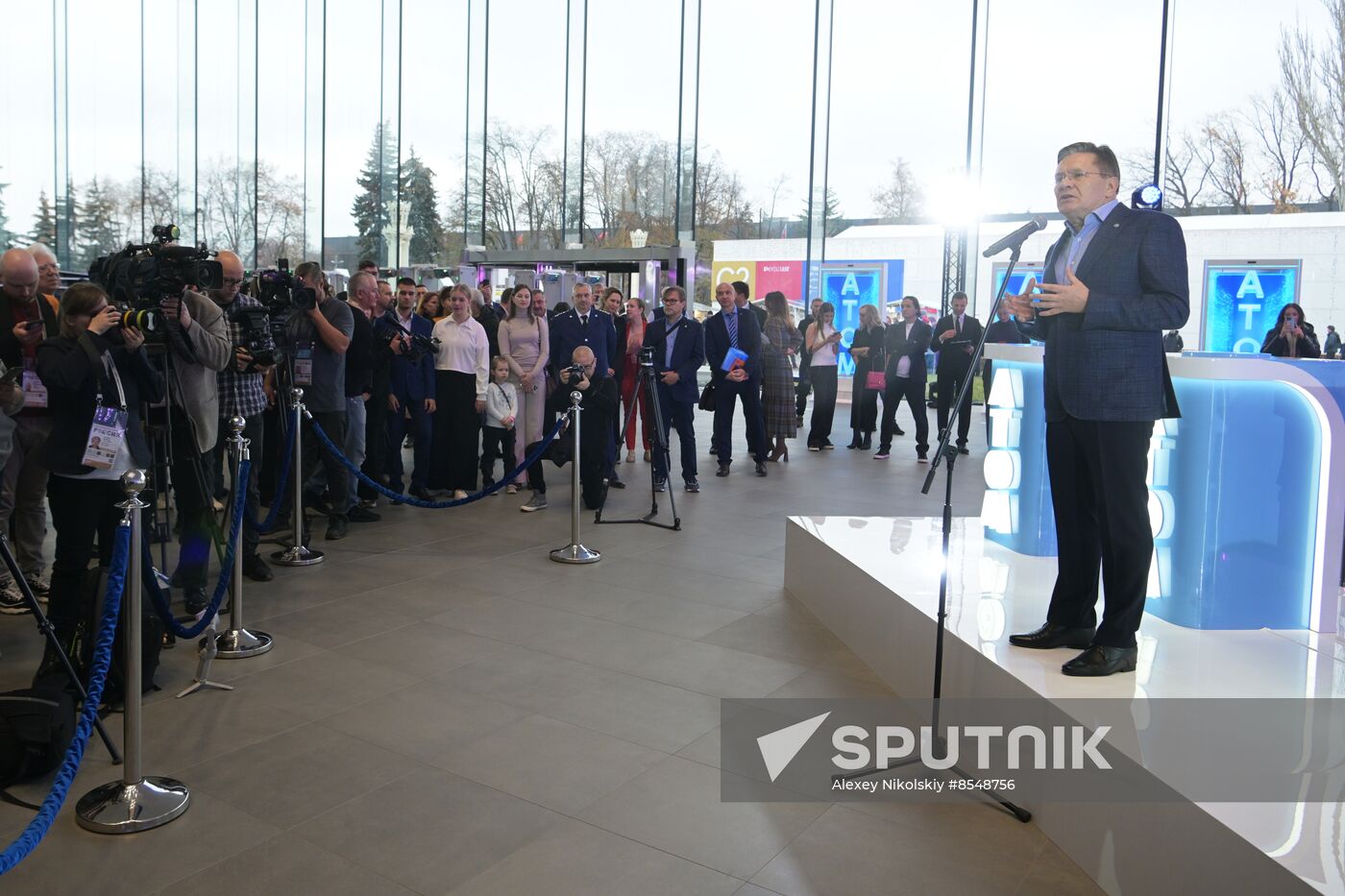 International RUSSIA EXPO forum and exhibition. ATOM pavilion opening ceremony