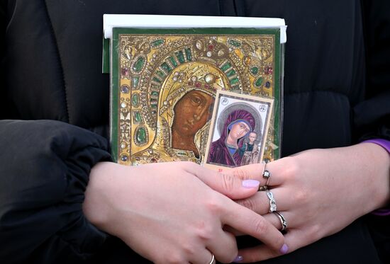 Russia Religion Our Lady of Kazan Icon Feast